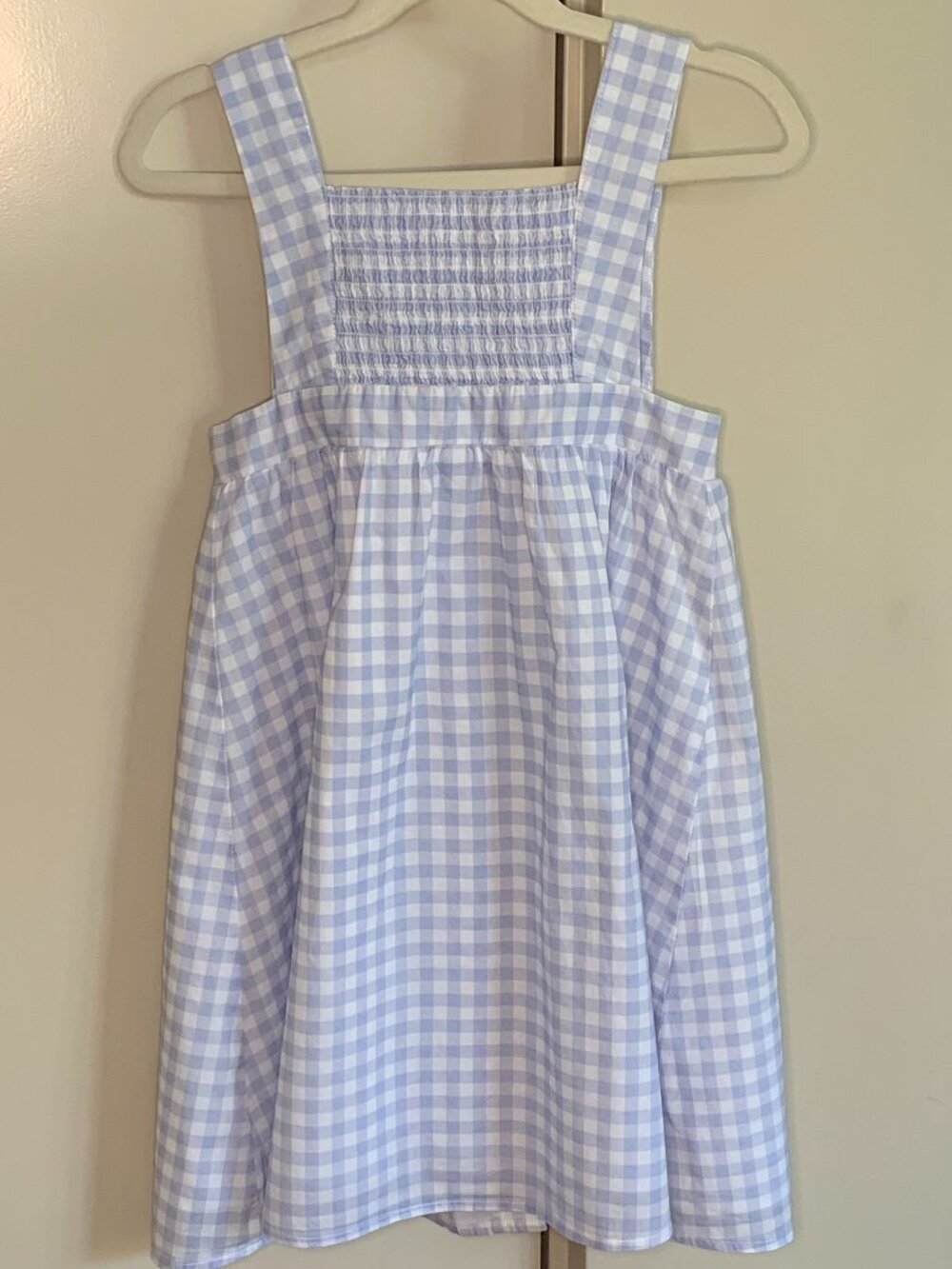 Minnow Girls Blue Gingham Smocked Summer Dress 5/6T